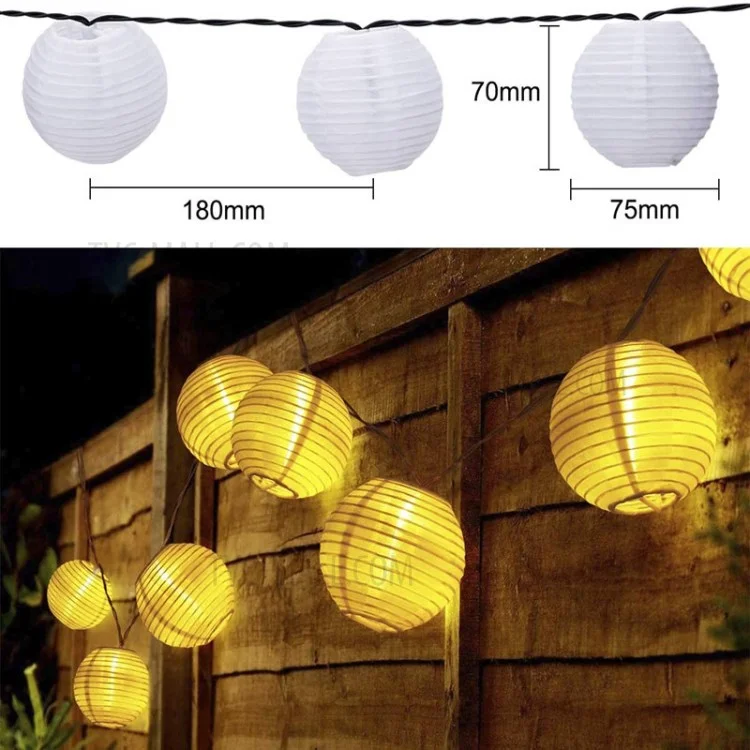 Lampe solaire décorative 5m 20LED IP65 étanche pour jardin, festival