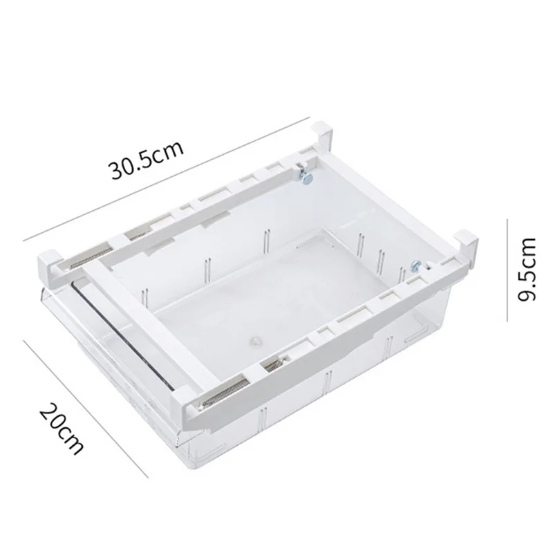 YM-6395 20PCS Large Fridge Drawer Organizer Refrigerator Organizer Bins PET Fridge Organizer Fridge Shelf Holder Food Storage Container Box (No FDA Certificate, BPA Free)