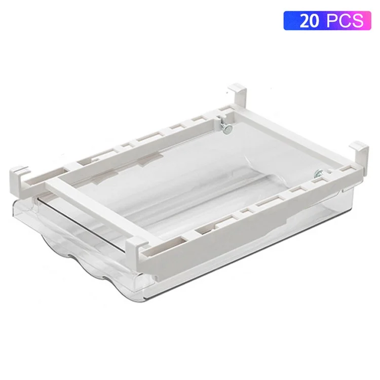 YM-6499 20pcs Sliding Estrazione Del Cassetto Delle Uova Frigorifero Porta Del Frigorifero Scatola Contenitore Per Congelatore in Plastica Trasparente (nessun Certificato Fda, BPA Gratuito)