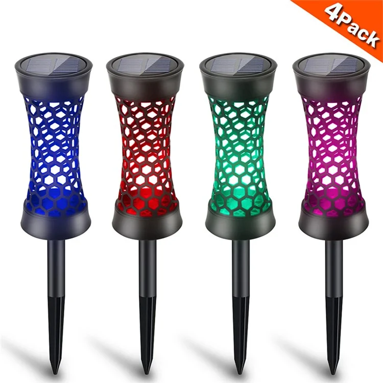 YY-5018C 4pcs Light Solar Outdoor Outdoor Light Auroproof LED Colorato Giardino Luce Light Decorative Light For Home Yard Decoration