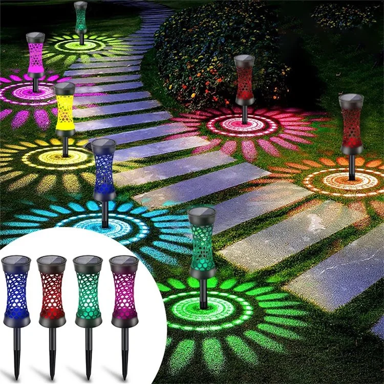 YY-5018C 4pcs Light Solar Outdoor Outdoor Light Auroproof LED Colorato Giardino Luce Light Decorative Light For Home Yard Decoration