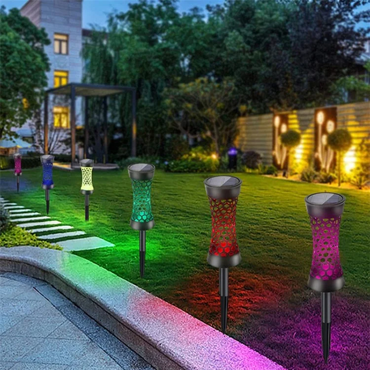 YY-5018C 4pcs Light Solar Outdoor Outdoor Light Auroproof LED Colorato Giardino Luce Light Decorative Light For Home Yard Decoration