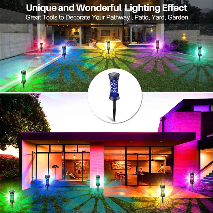YY-5018C 4pcs Light Solar Outdoor Outdoor Light Auroproof LED Colorato Giardino Luce Light Decorative Light For Home Yard Decoration