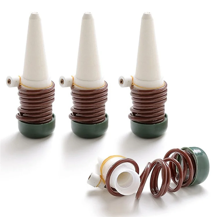 880112 4Pcs Keramik-Selbstbewässerungstropfer-Blumentopf mit Tiefenspülung Bewässerungswerkzeug für Bonsaipflanzen, automatische Bewässerungsvorrichtung