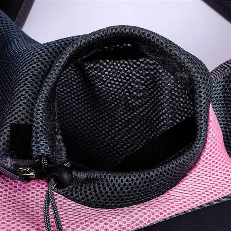 JM0809183 Pet Sling Carrier Adjustable Shoulder Strap Dog Puppy Hands-Free Mesh Bag for Outdoor Travel, Size S - Red