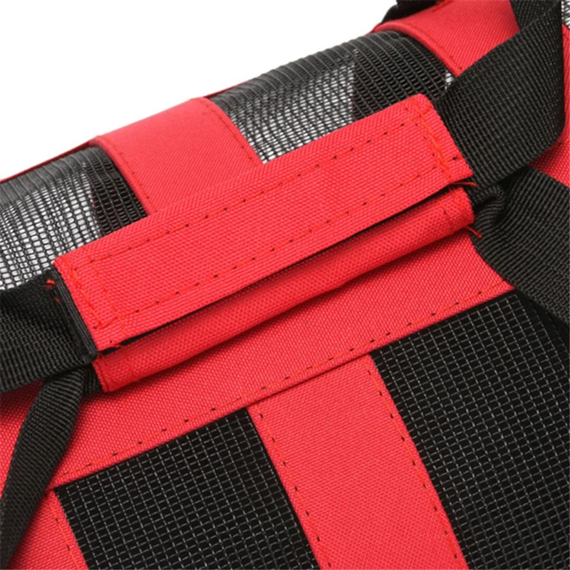 JM0809212 Size S 600D Oxford Cloth Pet Carrier Bag Breathable Foldable Dog Cat Carrying Bag - Red