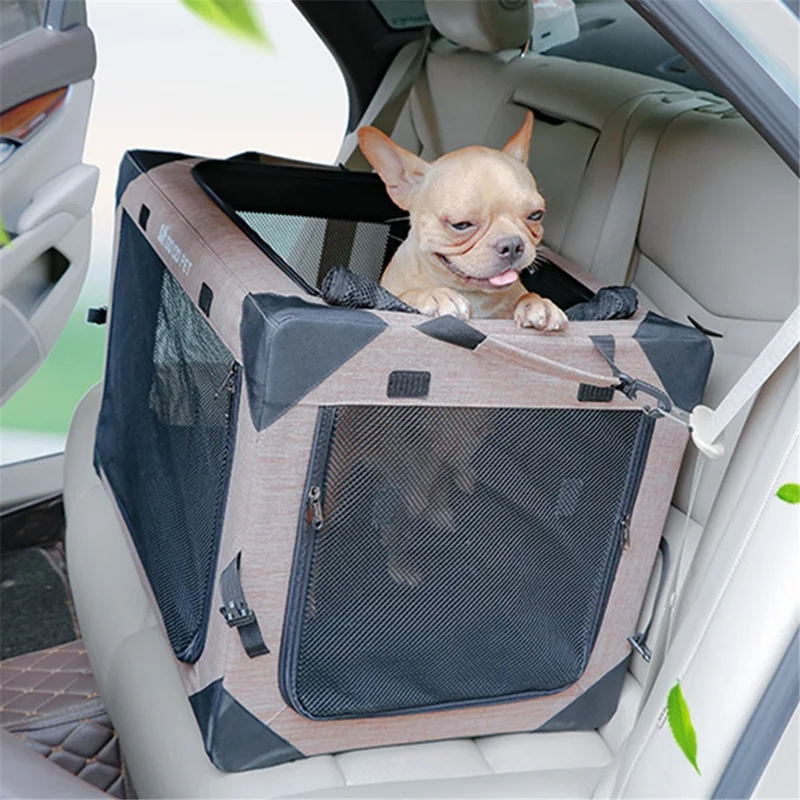 DODOPET CG Series Size M Breathable Pet Gift Cage Home Car Camping Foldable Dog Cat Cage - Green
