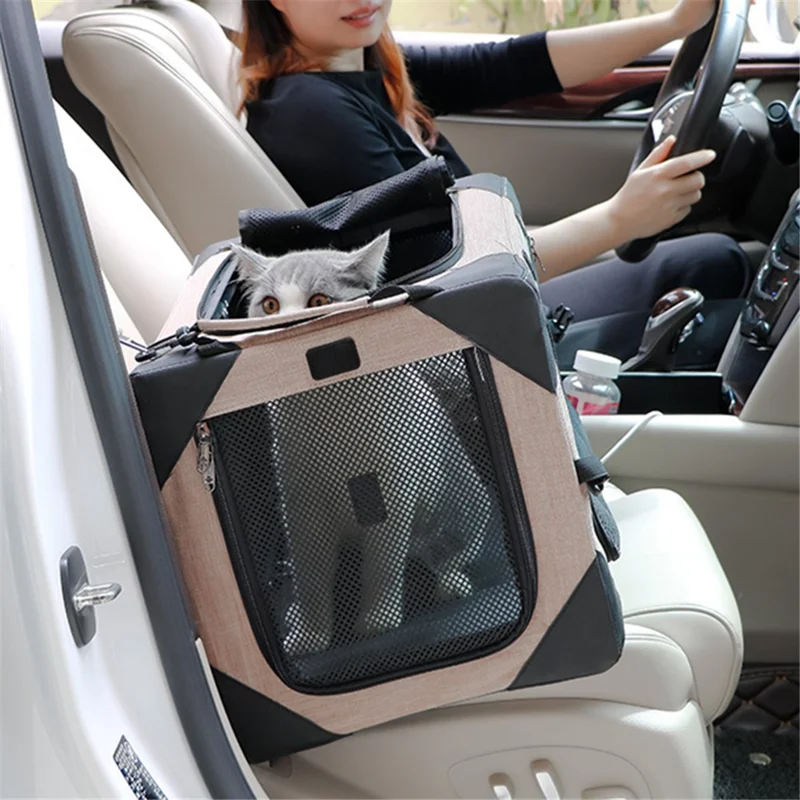 DODOPET CG Series Size M Breathable Pet Gift Cage Home Car Camping Foldable Dog Cat Cage - Green