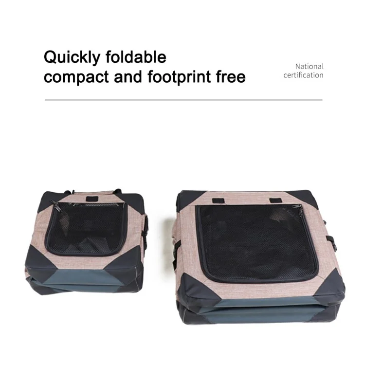 DODOPET CG-Serie Größe L 600D Oxford-Tuch faltbarer Haustierkäfig Heim-Auto-Camping-Hund Katze Käfig - Khaki