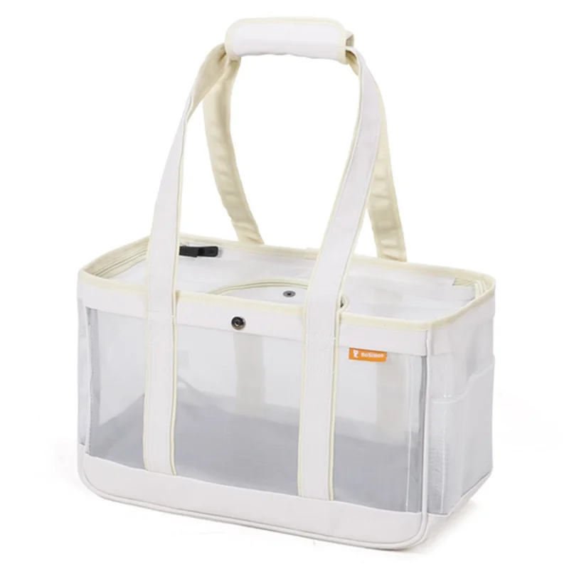 DODOPET DO-00 Size S Breathable Pet Gift Carrier Bag Dog Cat Single Shoulder Tote Bag - White