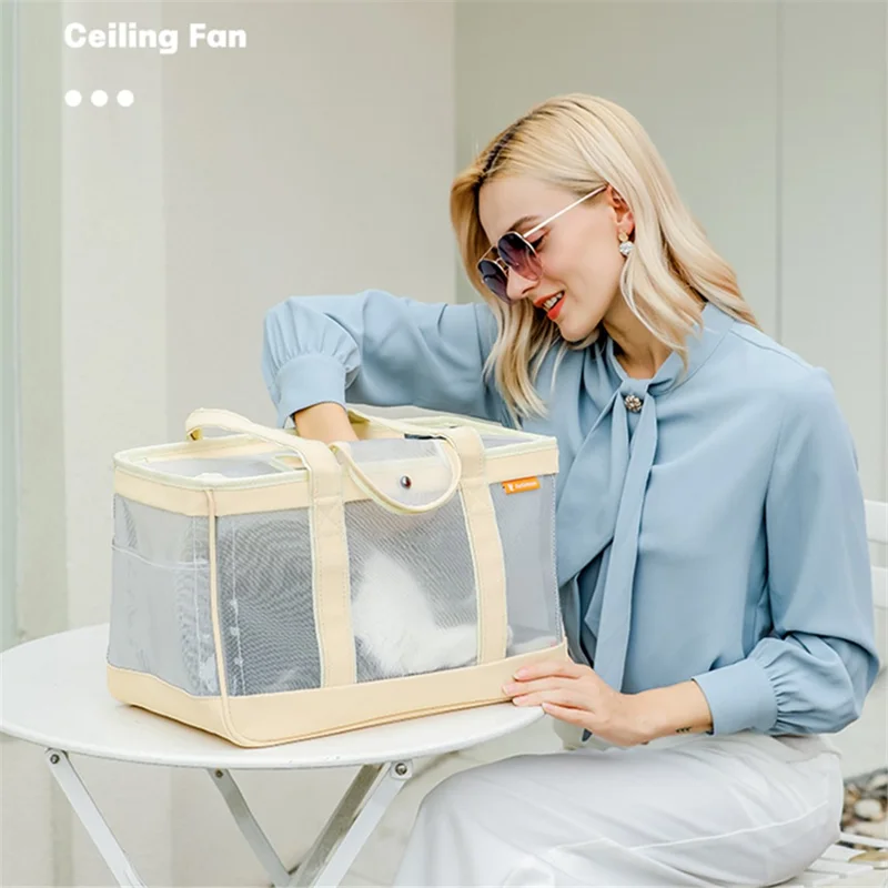 DODOPET DO-00 Size S Breathable Pet Gift Carrier Bag Dog Cat Single Shoulder Tote Bag - White