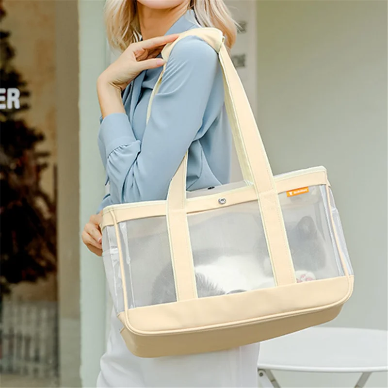 DODOPET DO-00 Size S Breathable Pet Gift Carrier Bag Dog Cat Single Shoulder Tote Bag - White