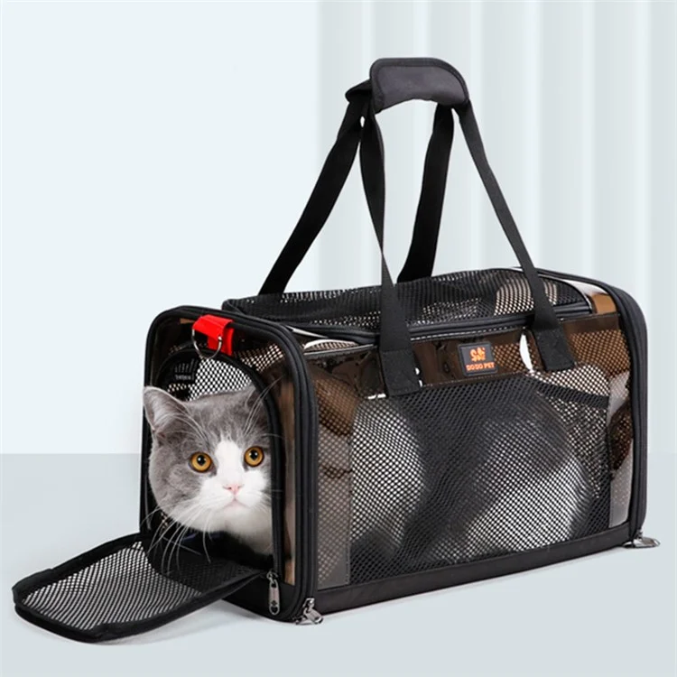 Dodopet MV Size L Baglie Trasportabile Per Carriere Per Animali Domestici in Uscita Catto Catto Crove Bag - Grigio