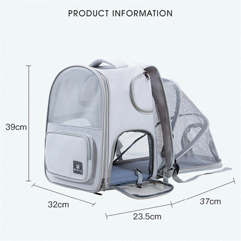 DODOPET BB Series Expandable Large Capacity Pet Gift Backpack Portable Carrying Bag for Dogs, Cats - Green