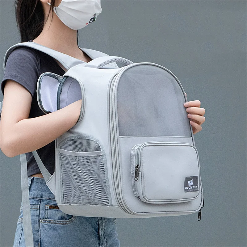 DODOPET BB Series Expandable Large Capacity Pet Gift Backpack Portable Carrying Bag for Dogs, Cats - Green