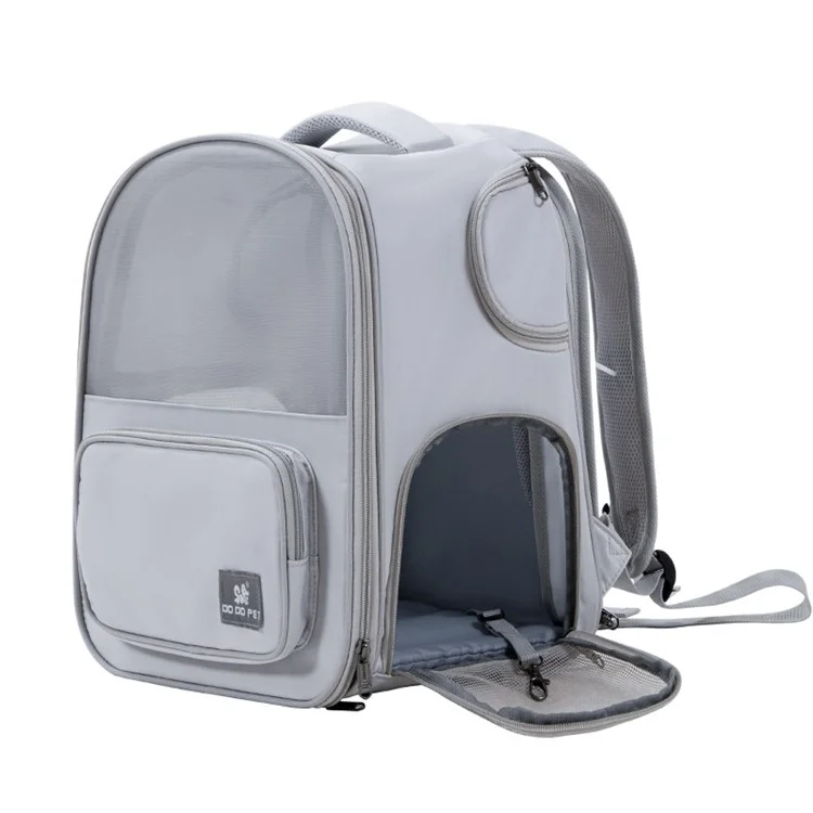DODOPET BB-Serie tragbarer Haustierrucksack für Hunde, Katzen, große Kapazität Tragetasche - Grau