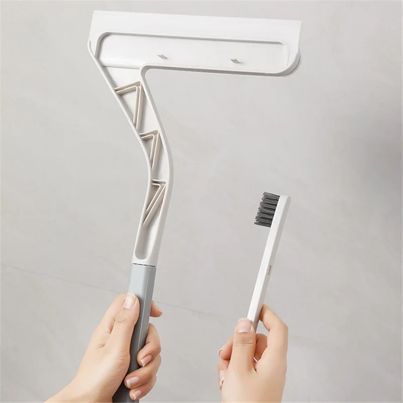 Glass Scraper PP+TPR+Sponge Cleaning Brush Window Squeegee Wiper Tile Cleaner - Green