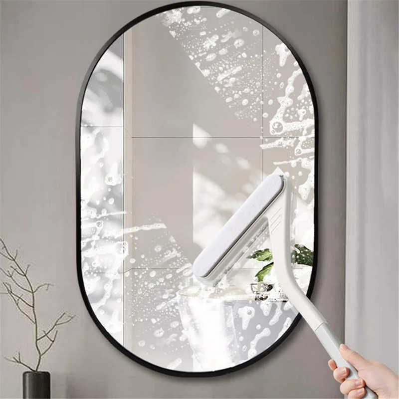 Glass Scraper PP+TPR+Sponge Cleaning Brush Window Squeegee Wiper Tile Cleaner - Green