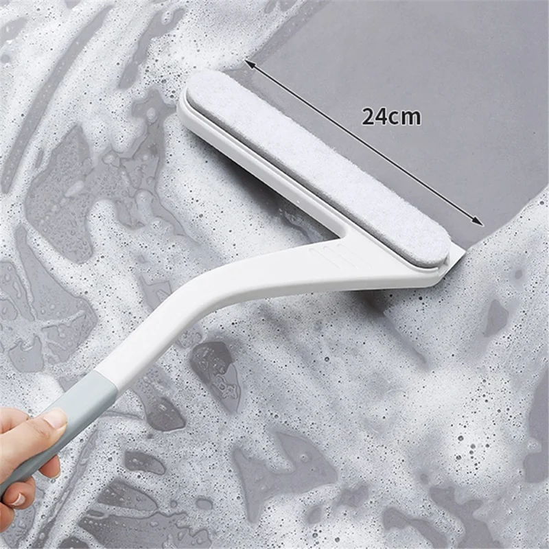 Glass Scraper PP+TPR+Sponge Cleaning Brush Window Squeegee Wiper Tile Cleaner - Green