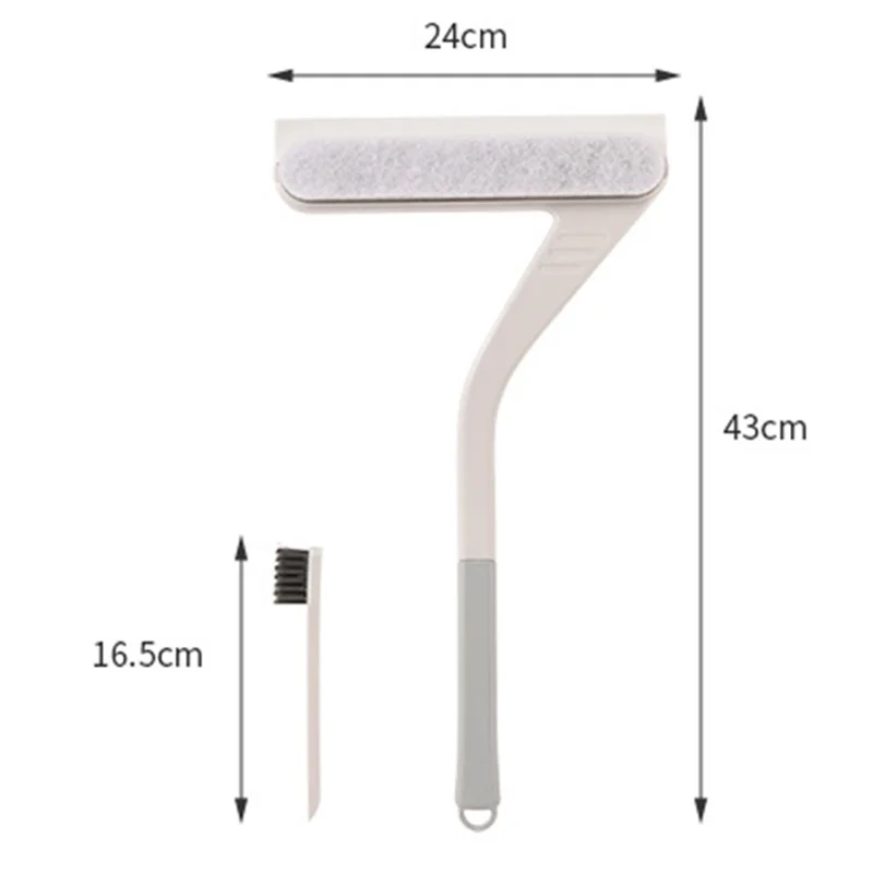 Glass Scraper PP+TPR+Sponge Cleaning Brush Window Squeegee Wiper Tile Cleaner - Green