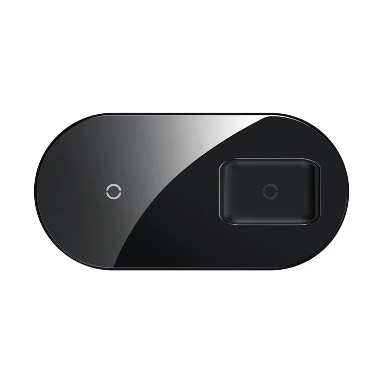 BASEUS Simple 2-IN-1 Wireless Charger Pro Version + Type-C Cavo di ricarica - Nero