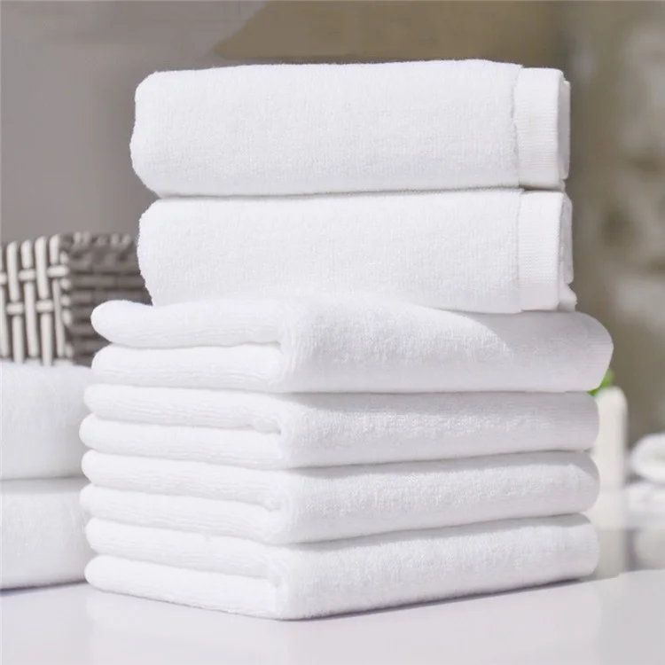 Toalha de Algodão Super Absorvente de 80CM X 160CM, Leve, Macia e Branca, Ideal para Hotel, Casa, Banheiro, Spa e Academia