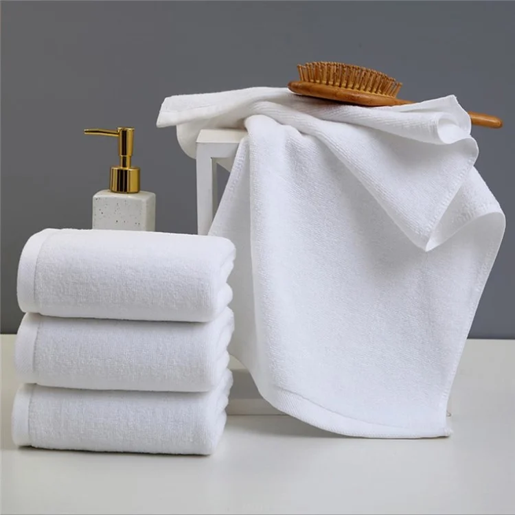 Toalha de Algodão Super Absorvente de 80CM X 160CM, Leve, Macia e Branca, Ideal para Hotel, Casa, Banheiro, Spa e Academia