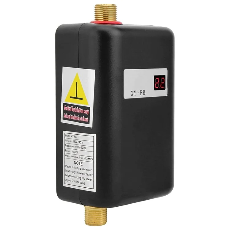 Scaldacqua elettrico miniaturizzato per cucina, riscaldamento rapido, temperatura costante, 3800W, spina EU 220V - Nero