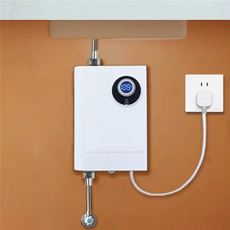 Minuscola Resistenza Elettrica per Acqua da Cucina, Scaldacqua Istantaneo a Temperatura Costante, 3800W Spina EU 220V - Nero