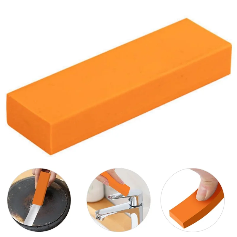 Stainless Steel Scratch Limescale Eraser Rubber Rust Cleaning Eraser for Knives & Pans Kitchen