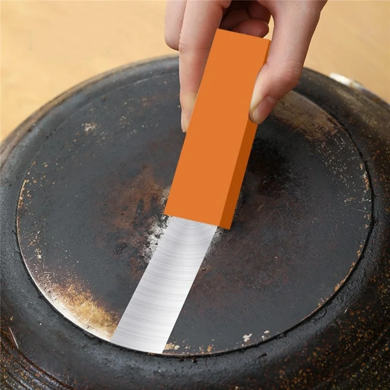 Stainless Steel Scratch Limescale Eraser Rubber Rust Cleaning Eraser for Knives & Pans Kitchen