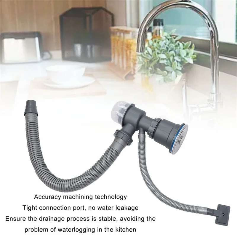 One Sink Drain Kit Sink Flexible Sink Drain Pipe with Anti-Odor Sealing