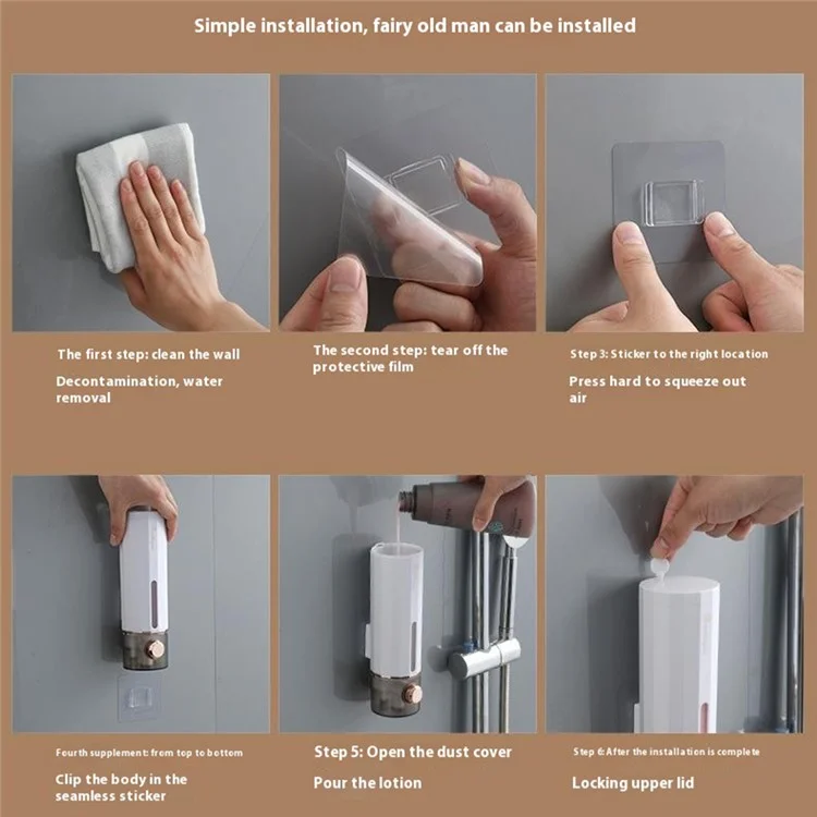 Soap Dispenser Wall Mounted 450ml Bathroom Shower Gel Shampoo Foam Pump - Green