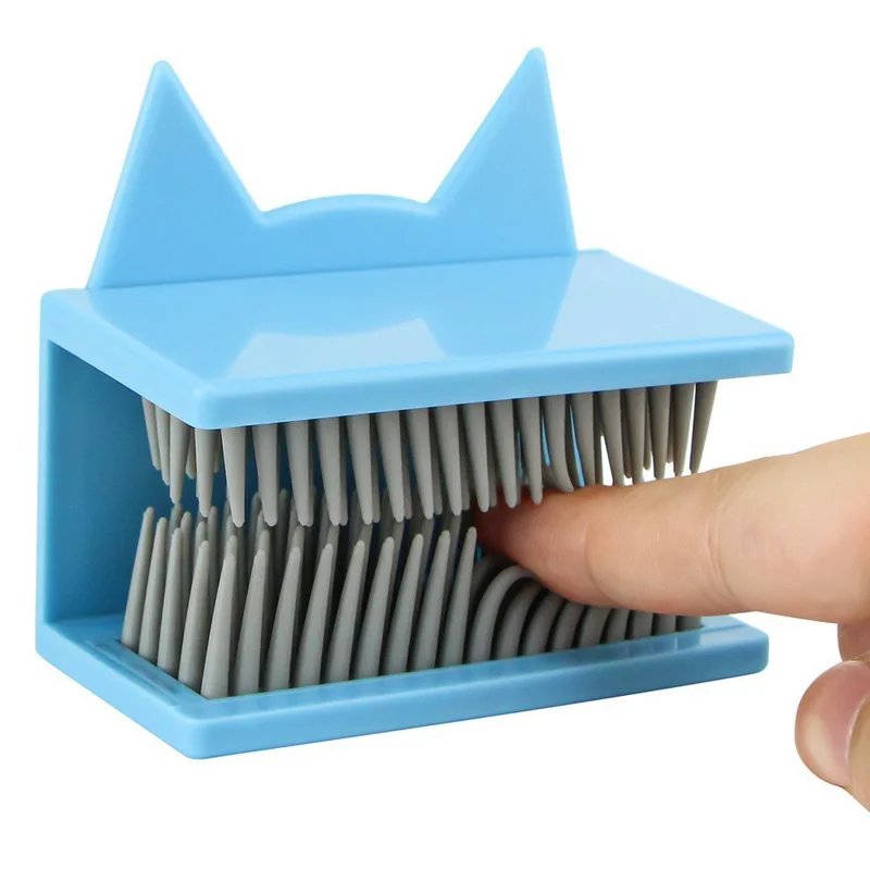 Shower Wall Hair Catcher Bathroom Bathtub Drain Protector Hair Collector Anti Clog Device For Home Use - Cat Ears  /  Blue