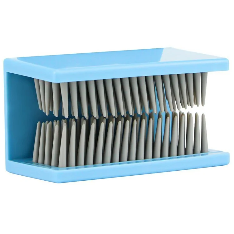 Shower Wall Hair Catcher Bathroom Bathtub Drain Protector Hair Collector Anti Clog Device For Home Use - Square  /  Blue