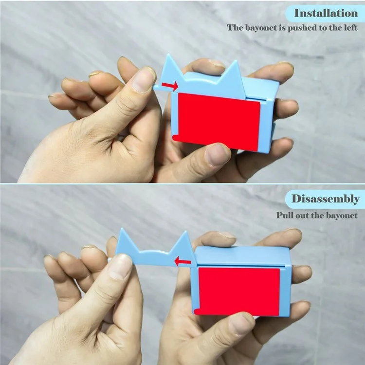 Shower Wall Hair Catcher Bathroom Bathtub Drain Protector Hair Collector Anti Clog Device For Home Use - Square  /  Blue