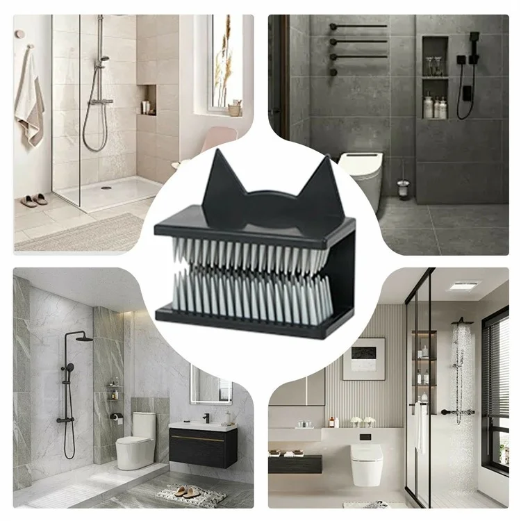 Shower Wall Hair Catcher Bathroom Bathtub Drain Protector Hair Collector Anti Clog Device For Home Use - Square  /  Blue