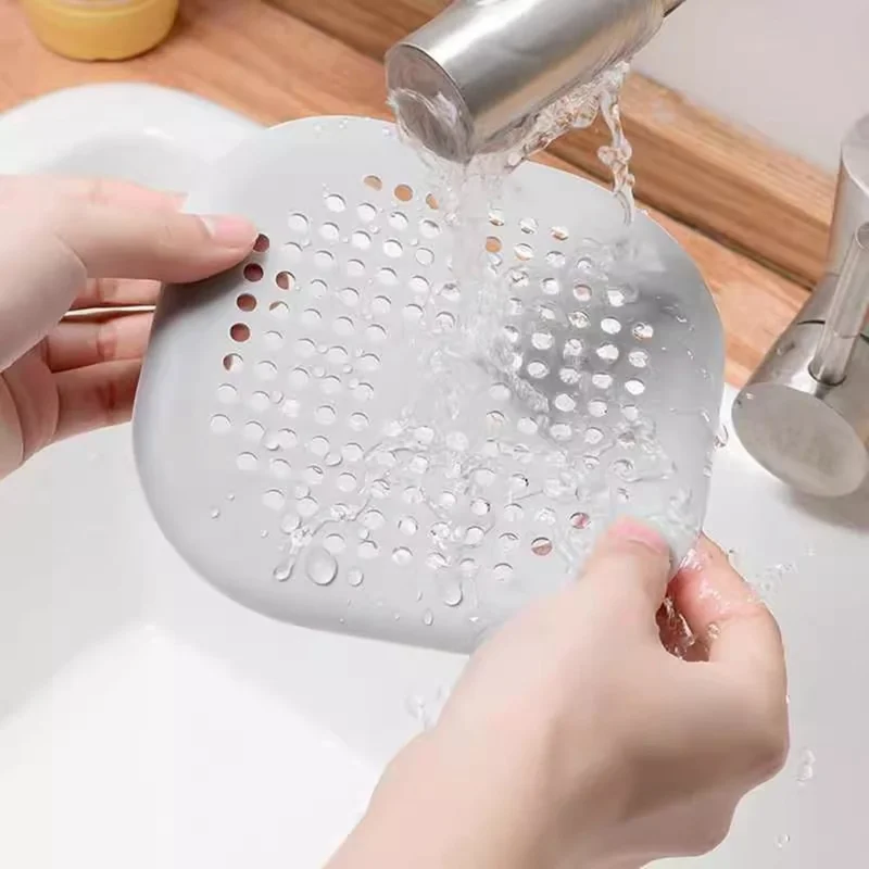 4 Pièces Filtre Attrape-Cheveux en TPR pour Évier de Cuisine et Douche - Grille Anti-Obstruction avec Ventouses