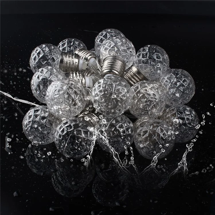 3.8M 10LED Pineapple Bulb Solar Lamp String Light Outdoor Garden Decoration