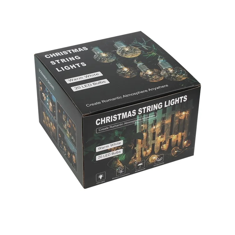 6M 20LED Pineapple Bulb Solar Powered String Light with Remote Control Outdoor Garden Lamp Decoration