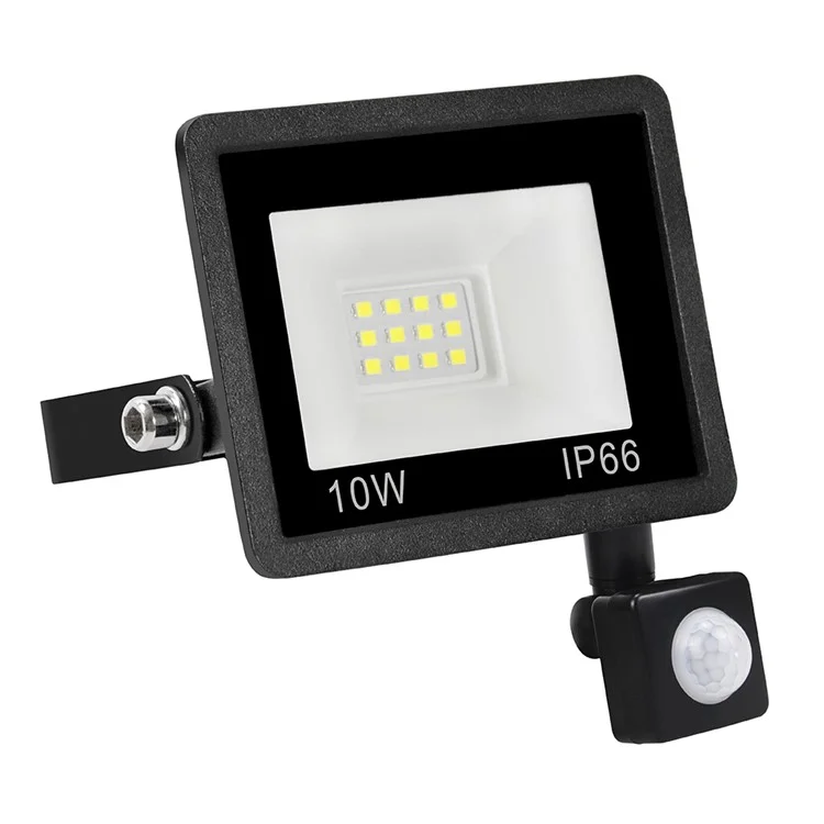 Projecteur à détection de mouvement LED 12 LED 10W style B IP66 Étanche Éclairage extérieur [Capteur PIR]