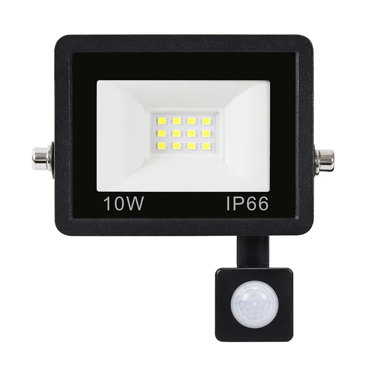 Projecteur à détection de mouvement LED 12 LED 10W style B IP66 Étanche Éclairage extérieur [Capteur PIR]