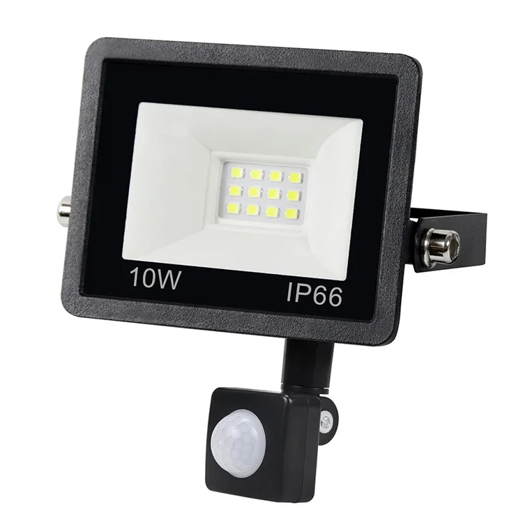 Projecteur à détection de mouvement LED 12 LED 10W style B IP66 Étanche Éclairage extérieur [Capteur PIR]