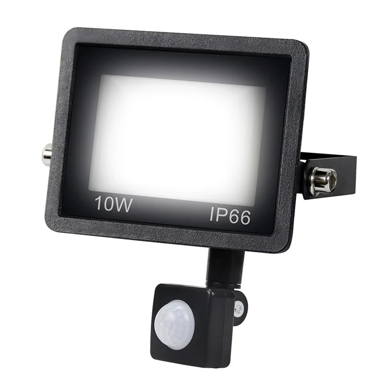 Projecteur à détection de mouvement LED 12 LED 10W style B IP66 Étanche Éclairage extérieur [Capteur PIR]
