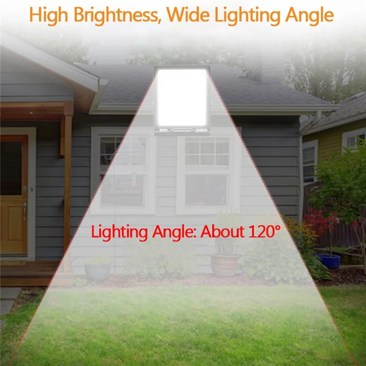 50W 72 LED Floodlight with U-shaped Bracket Style B IP66 Waterproof Outdoor Lighting [Switch Control]