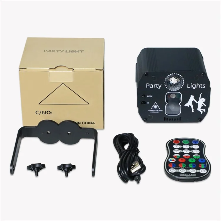 YSH-047 USB LED-Musterlaserscanlicht USB-Fernbedienung Sprachsteuerung Lampe für Disco KVT Party Show Nachtclub