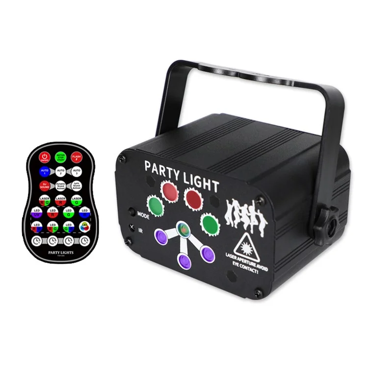 YSH-042 USB Mini Laser 8 Hole 240 Pattern Starry Sky Projection Decorative Light Remote Sound Control Rotating Party Laser Atmosphere Lamp