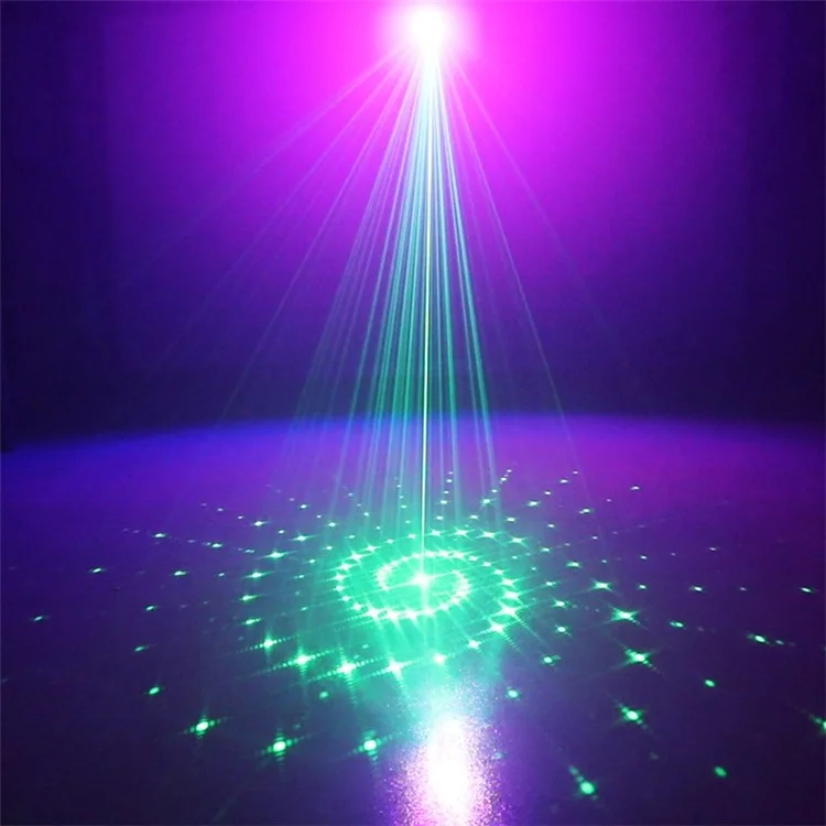 YSH-042 USB Mini Laser 8 Hole 240 Pattern Starry Sky Projection Decorative Light Remote Sound Control Rotating Party Laser Atmosphere Lamp
