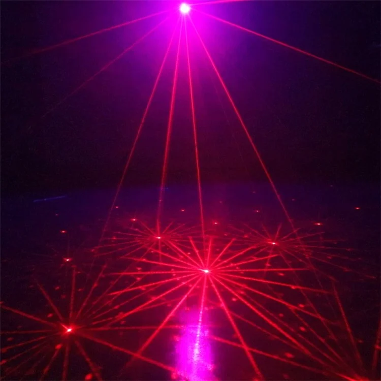 YSH-042 USB Mini Laser 8 Hole 240 Pattern Starry Sky Projection Decorative Light Remote Sound Control Rotating Party Laser Atmosphere Lamp