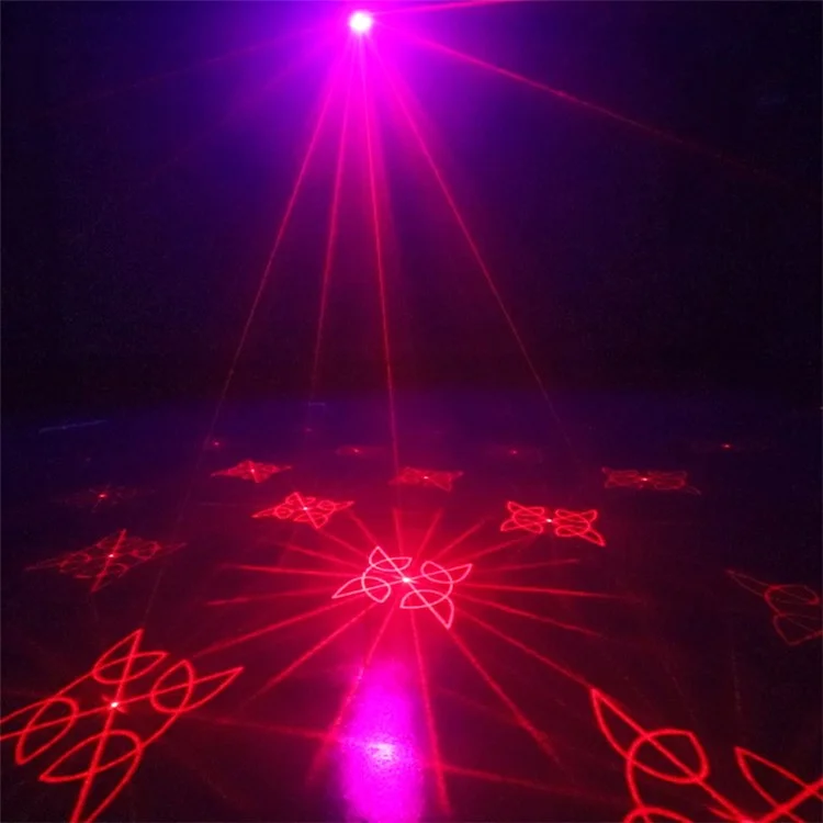YSH-042 USB Mini Laser 8 Hole 240 Pattern Starry Sky Projection Decorative Light Remote Sound Control Rotating Party Laser Atmosphere Lamp